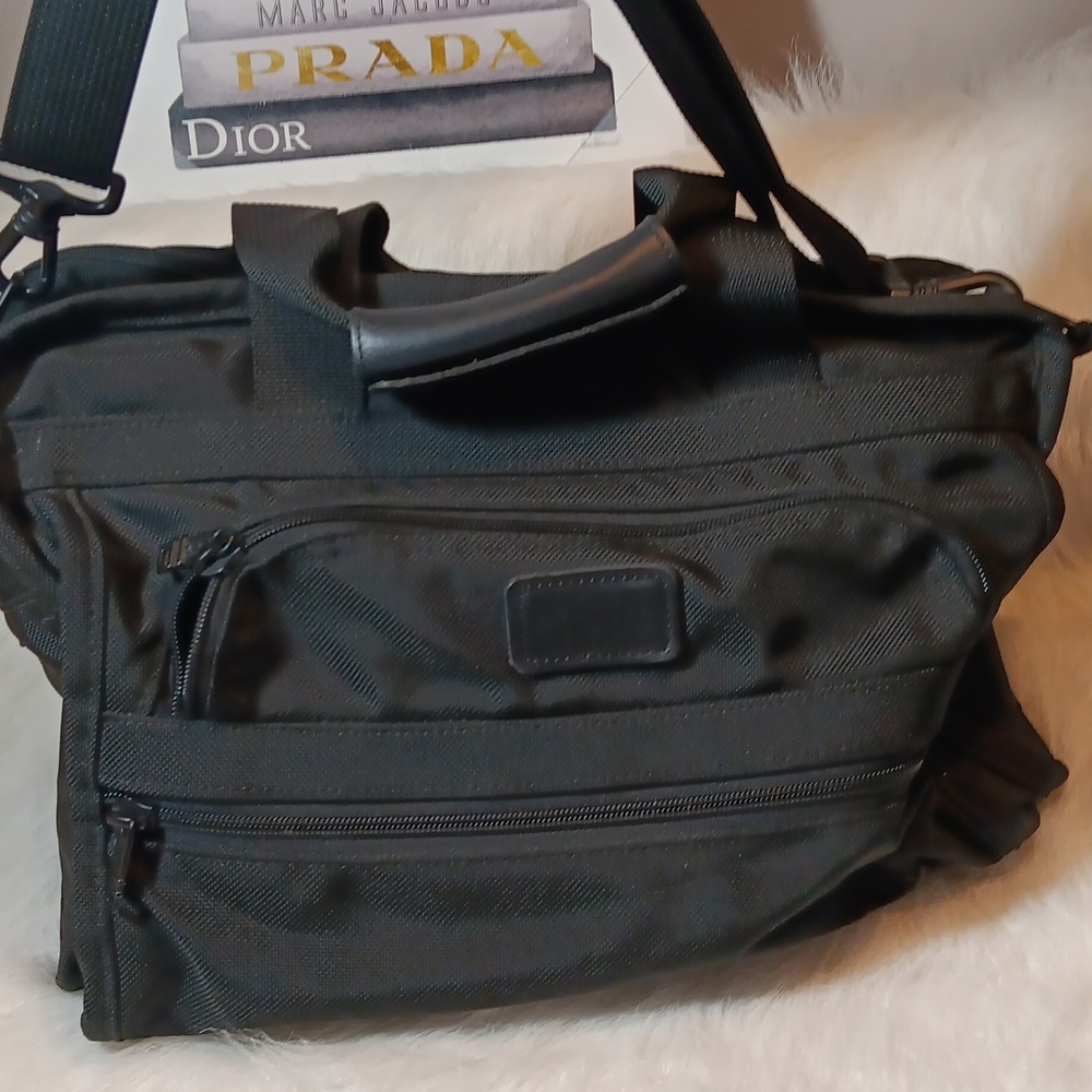 Tumi Alpha  Black Ballistic Nylon Bag